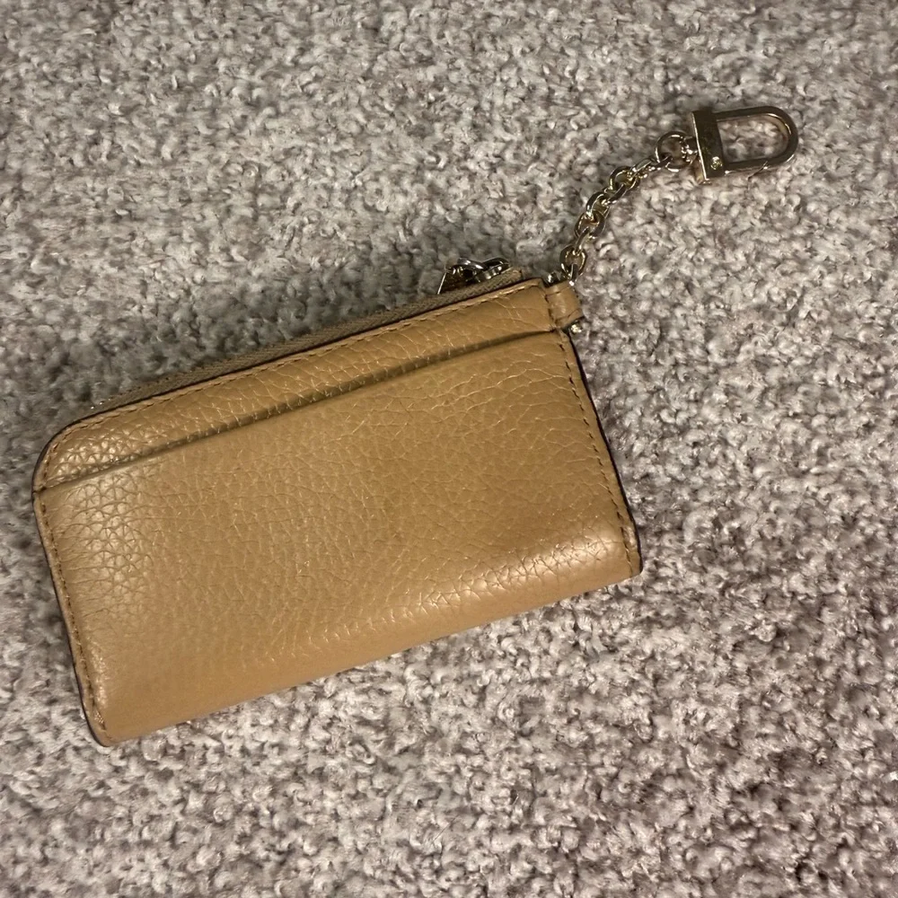 Michael Kors Tan Leather Keychain Wallet
